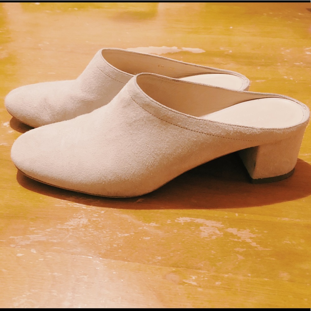 Everlane The Day Heel Mule - Natural Suede sz 6.5